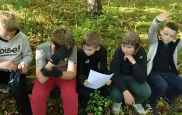 Outdoor Learning w klasie 5b, Pasłęk 3.10.2025 r.