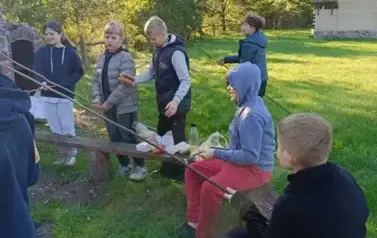 Outdoor Learning w klasie 5b, Pasłęk 3.10.2025 r.