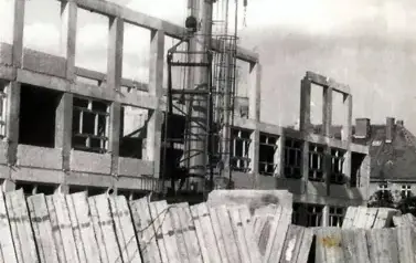 1971 r. - plac budowy Szkoły Podstawowej nr 3 w Pasłęku