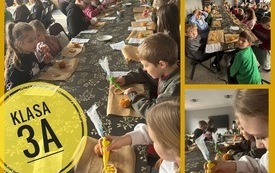 26.03.2016, warsztaty wielkanocne w Faltyjankach, uczniowie klas 3a i 2b