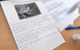 Praca wykonana w ramach Innowacji pedagogicznej "Zachwycający Świat Zwierząt" - List gończy za wybranym płazem