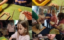 14.09.2026. Warsztaty, ziołowy papier czerpany, klasy 2A i 2
