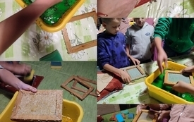 14.09.2026 warsztaty, ziołowy papier czerpany. klasy 2Ai 2 D