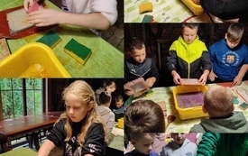 14.09.2026 warsztaty, ziołowy papier czerpany,klasy 2A i 2D.