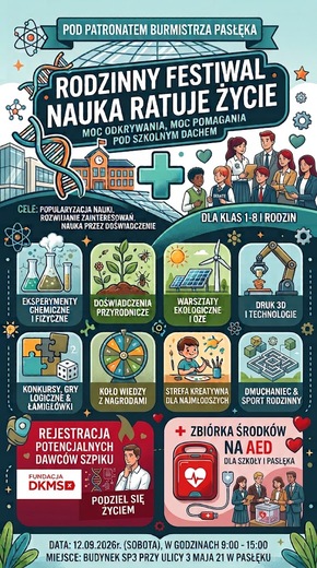 Plakat festiwalu nauki