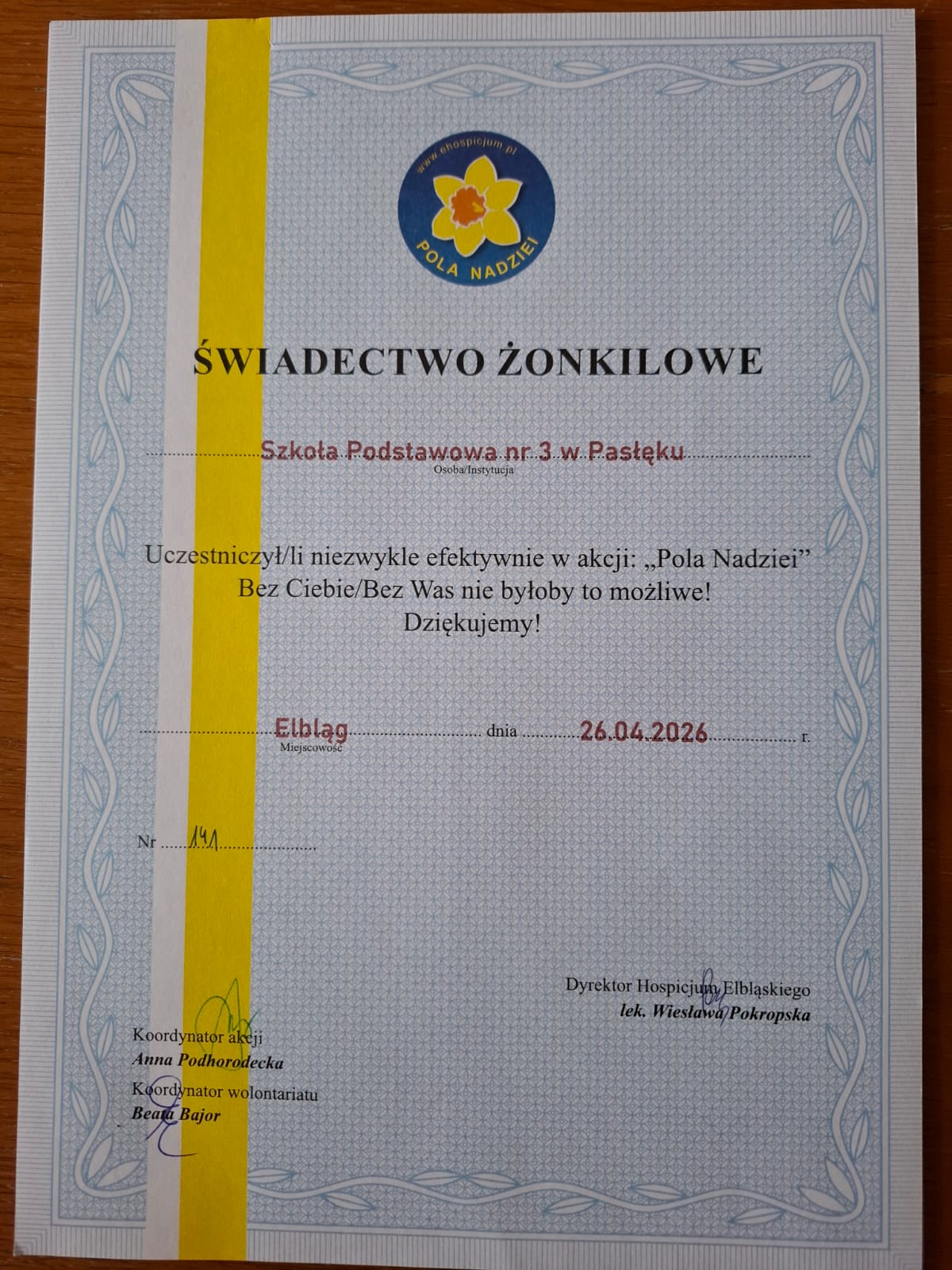 Żonkilowe pola nadziei