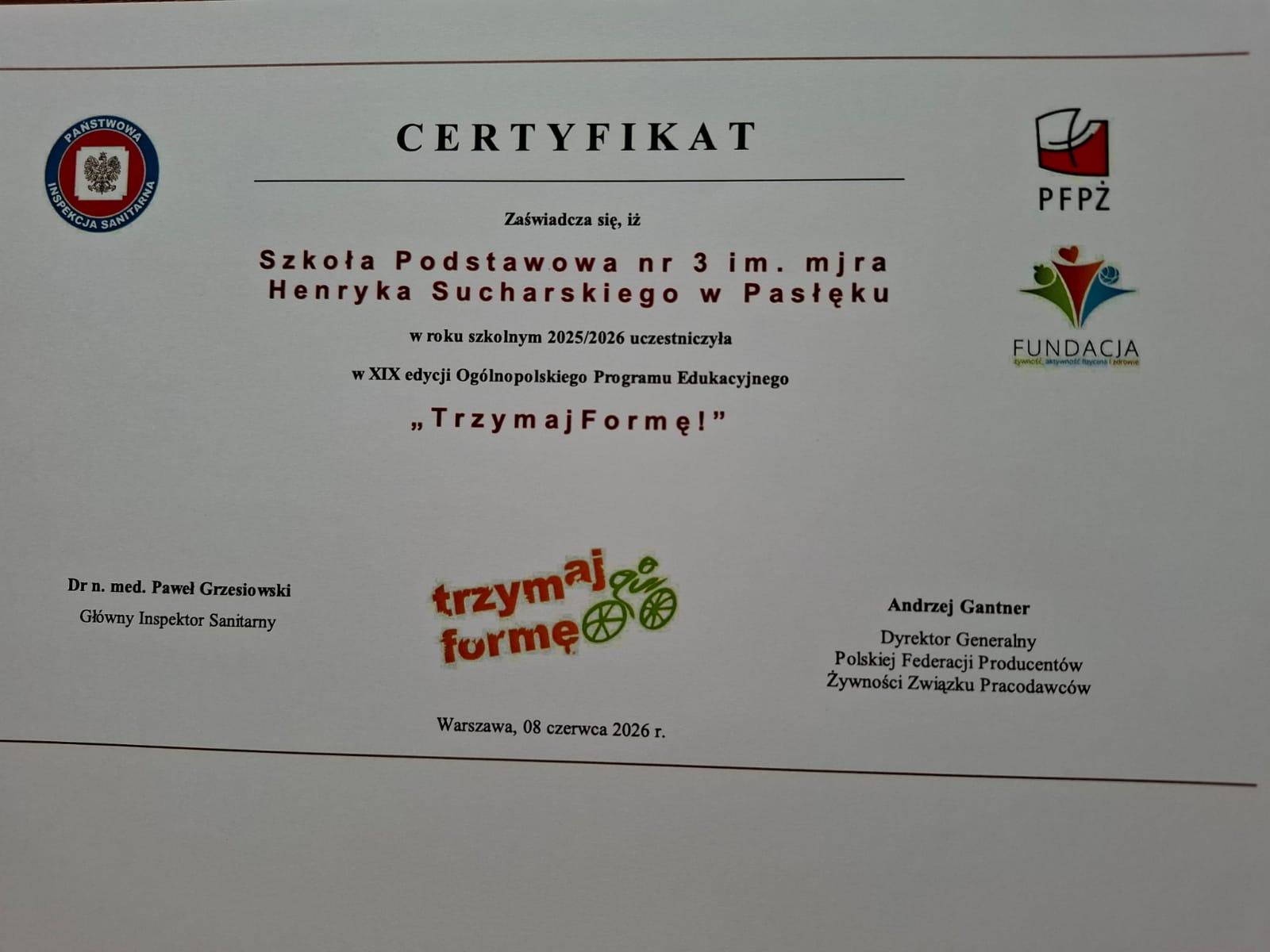 certyfikat