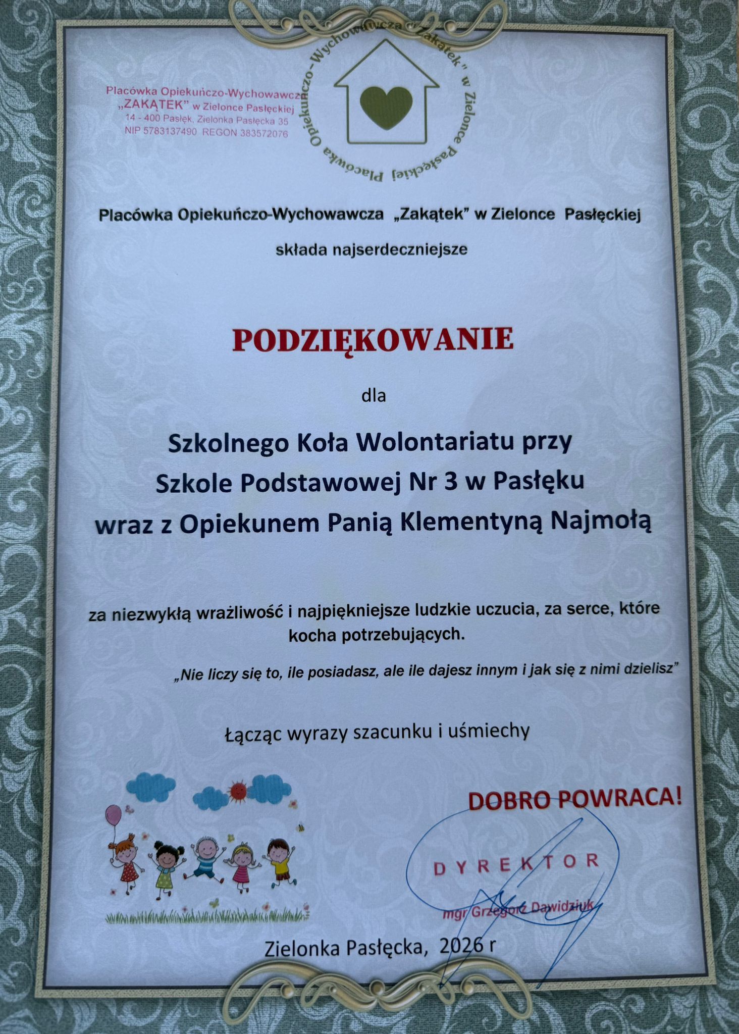 Podziękowanie