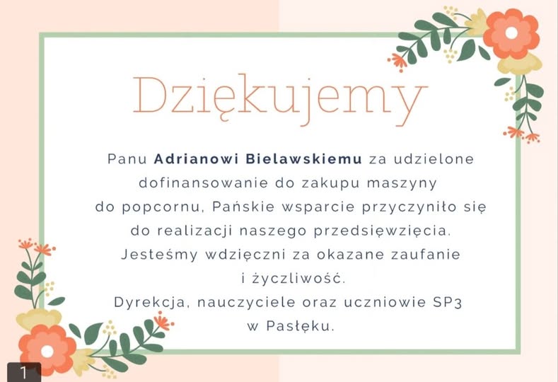 Podziękowanie