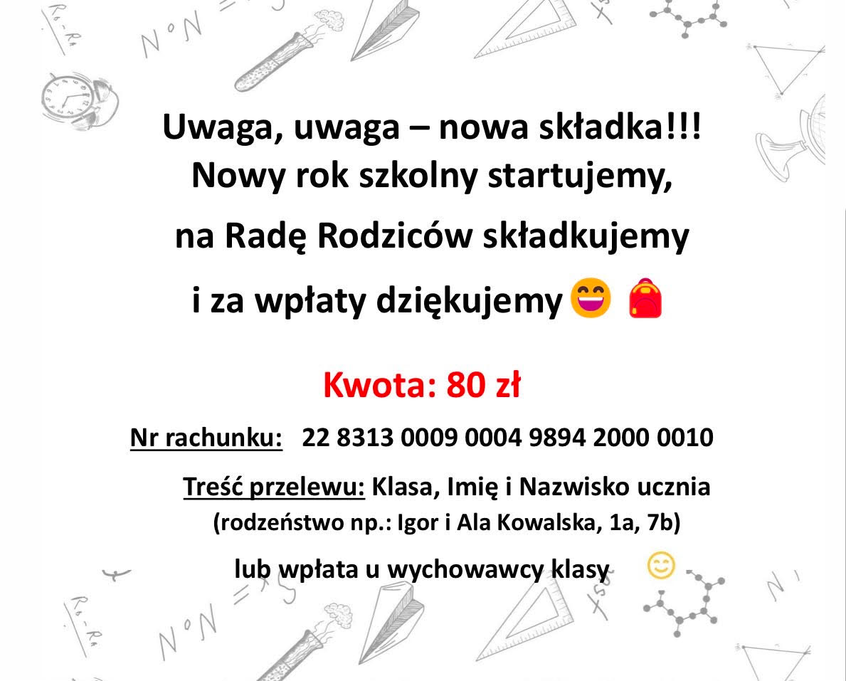 Składka na&nbsp;Radę Rodzic&oacute;w
