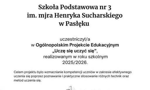 Projekt "Uczę się uczyć się"