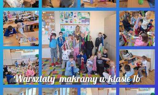 Warsztaty makramy w klasie 1b