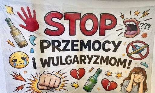 Plakat stworzony na potrzeby Miesiąca Pozytywnego Sprzeciwu, Pasłęk marzec 2026