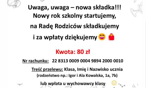 Składka na Radę Rodziców
